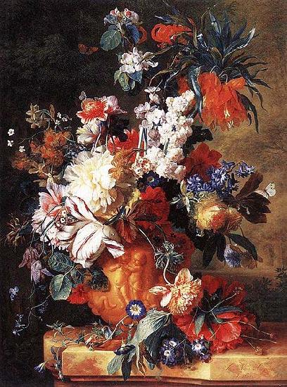 Bouquet of Flowers in an Urn by Jan van Huysum,, Jan van Huysum